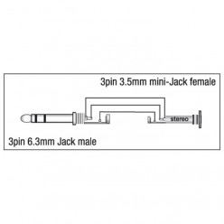 DAP XGA13 XGA13 - Jack/M stereo to mini-jack/F